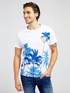 Футболка с акцентным логотипом из хлопка джерси Guess м1ги85к8фк1гесс Белый TWHT